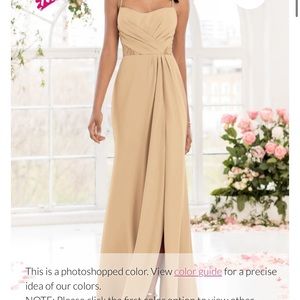 Gold bridesmaid dress